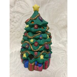 Vintage Christmas‎ Tree Tea Light Candle Holder Ceramic Holiday Decoration Decor
